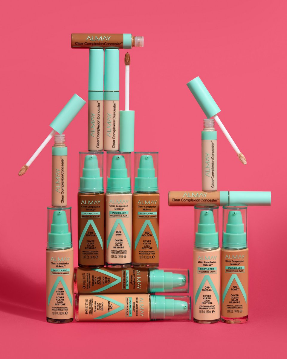 June marks the start of summer, but it's also Acne Awareness Month, and the two go hand in hand. Makeup + sweat usually = clogged pores and sensitized skin. This summer routine is made for our acne-prone friends, thanks to Clear Complexion Foundation &amp; Concealer 💚