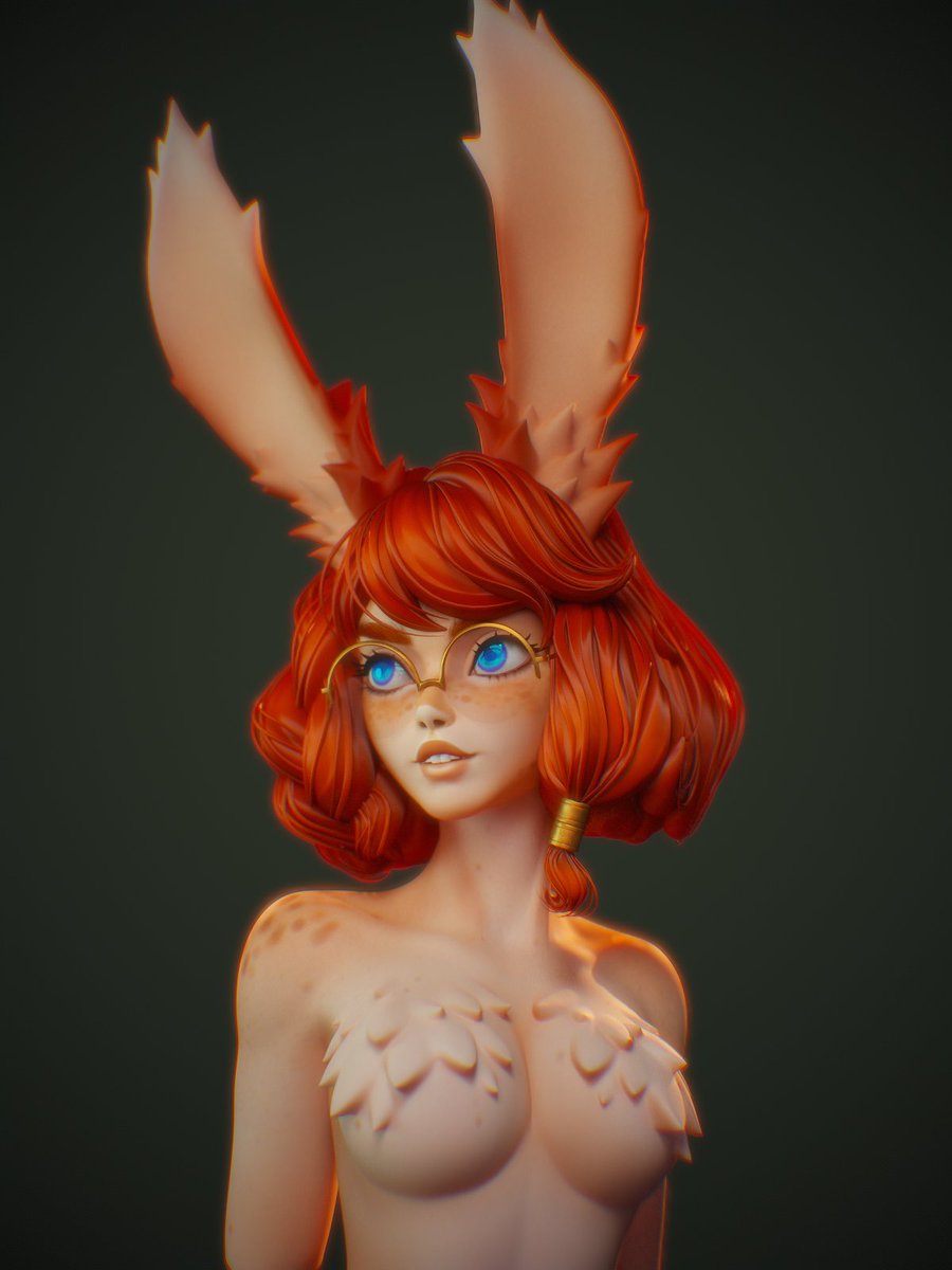 HelenStiflerGG's tweet image. Aurora renders 💫
I tried new lighting this time! Also fun fact: I made this sculpt in 5 hours only 
@LeagueOfLegends #charactermodeling
#zbrush