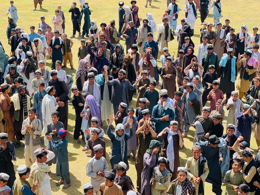ICC's tweet photo. Fans from Khost, Paktya, Zabul and Paktika gathered to celebrate Afghanistan's monumental win over Australia 😍

Image credits: @ACBOfficials 

#T20WorldCup #AFGvAUS https://t.co/leReROoW6x