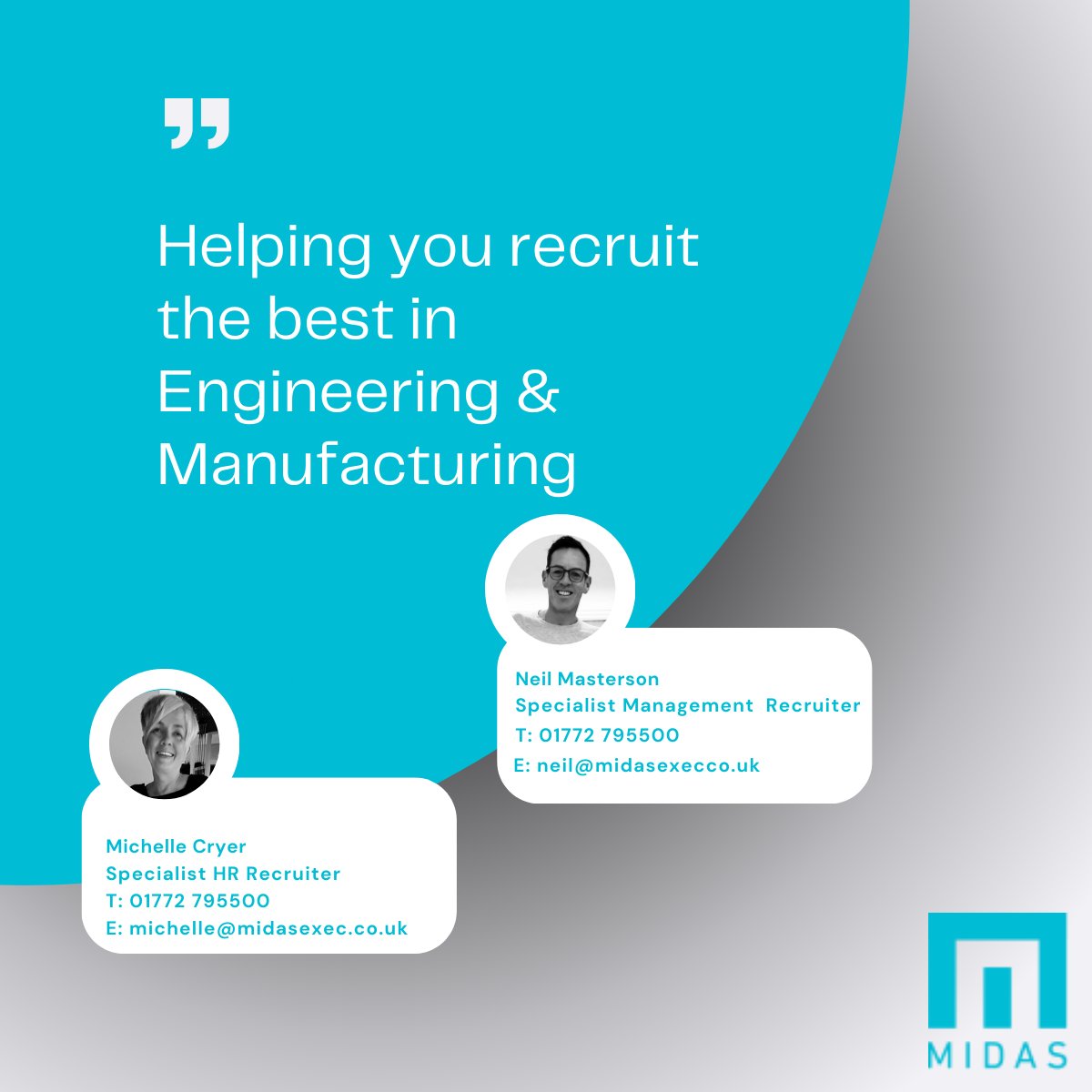 MidasSpecialist's tweet photo. Overcome your recruitment problems...
Partner with an engineering and manufacturing Recruitment Specialist

#manufacturing #engineering #jobs #manufacturingjobs #engineeringjobs #recruitment #recruitmentagency #midasspecialist https://t.co/uRetidZzmS
