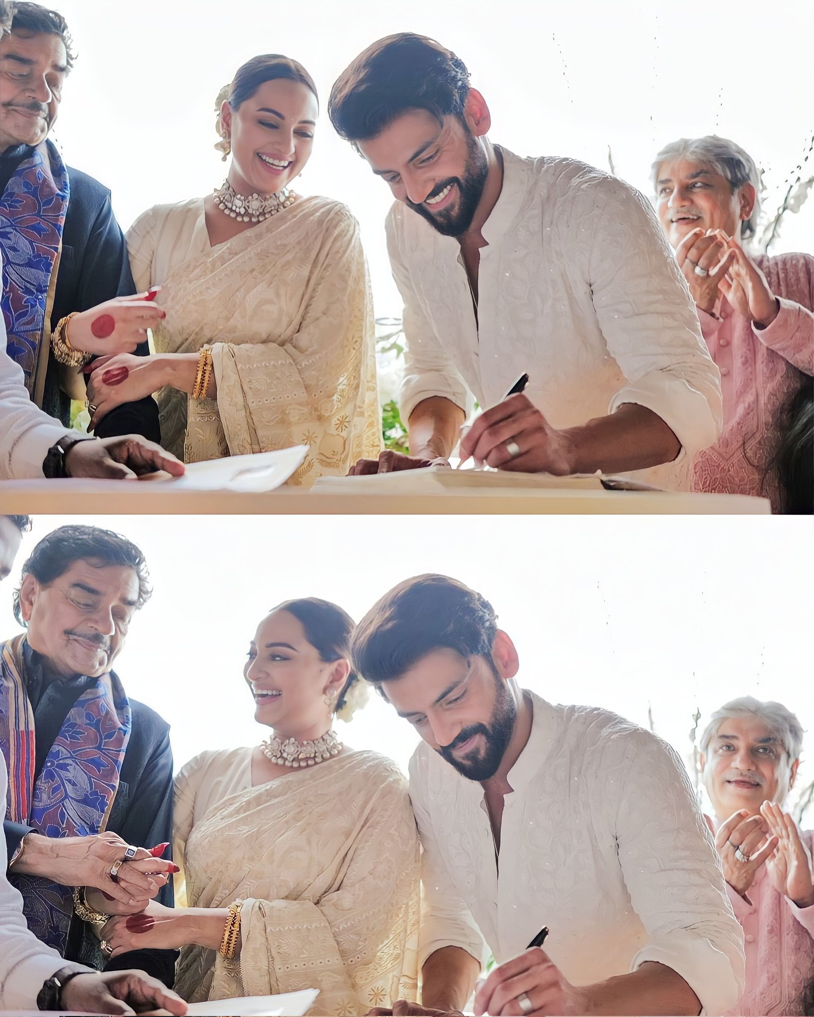 Sonakshi Zaheer Reception: मांग में सिंदूर, हाथों में चूड़ा और सुर्ख लाल साड़ी, रिसेप्शन में दिखी सोनाक्षी की खूबसूरती  