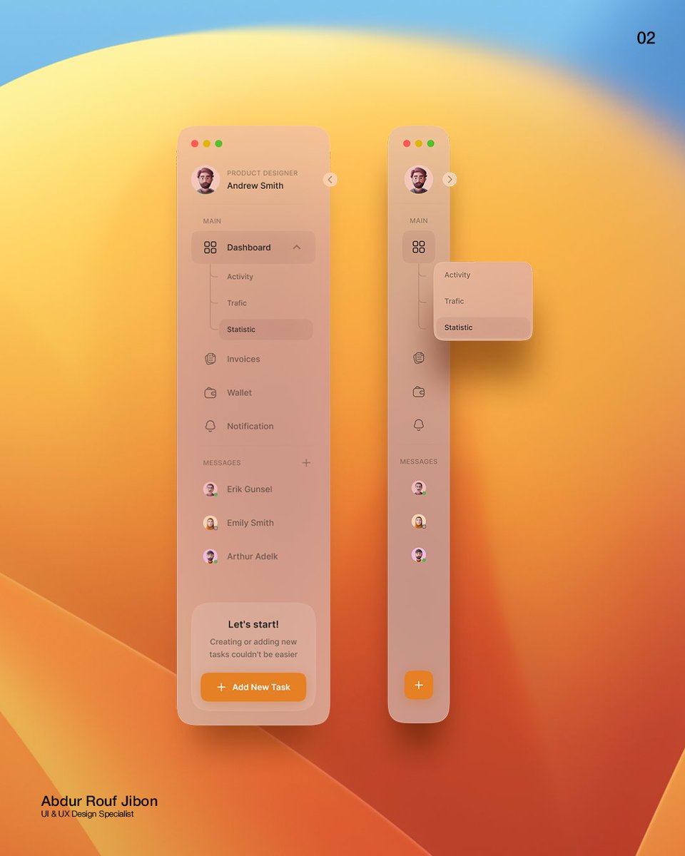 Roufuiux's tweet image. Here are some ideas for building better sidebar menus for dashboard!
DM me for more tips!
#webapplication #webapps #webappdesign #webappdevelopment #webapplications #uiux #uiuxdesign #productdesigner #uxuidesigner #appdesigner #productdesign #appdesign #appdevelopment