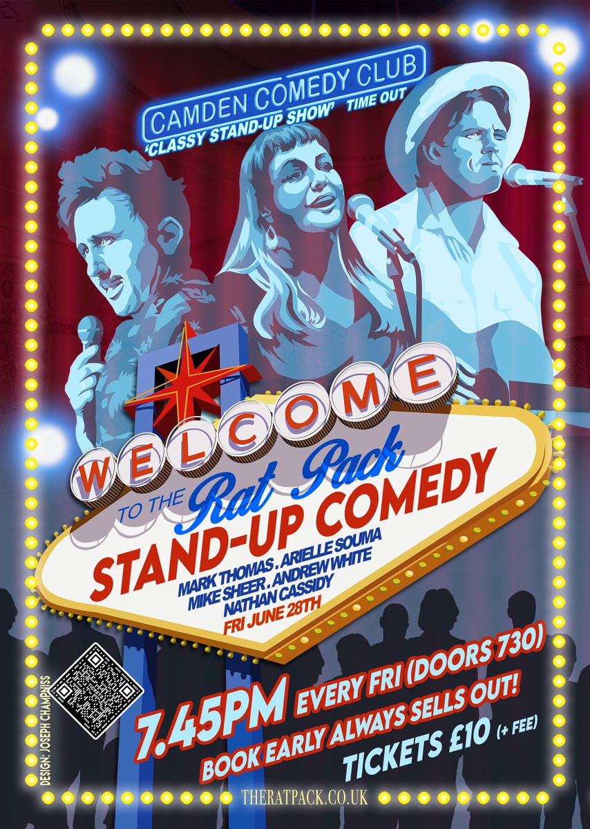 The Rat Pack Stand-up Comedy (@_theratpack) on Twitter photo FRIDAY <a href="/CamdenComedy/">Camden Comedy Club</a> <a href="/CamdenHead/">Camden Head</a>
TWO INCREDIBLE SHOWS GRAB TICKETS QUICK!
615pm Comedy legend @markthomasinfo
£5 + fee⬇️
dice.fm/event/g5o6pb-m…
745pm THE RAT PACK inc
Mark Thomas <a href="/phatcomedian/">Arielle Souma</a> <a href="/mikesheer/">MIKE SHEER</a> <a href="/nathancassidy/">Nathan Cassidy</a> @StandUpAndrew
£10 + fee⬇️
dice.fm/event/ak5dd-th… FRIDAY <a href="/CamdenComedy/">Camden Comedy Club</a> <a href="/CamdenHead/">Camden Head</a>
TWO INCREDIBLE SHOWS GRAB TICKETS QUICK!
615pm Comedy legend @markthomasinfo
£5 + fee⬇️
dice.fm/event/g5o6pb-m…
745pm THE RAT PACK inc
Mark Thomas <a href="/phatcomedian/">Arielle Souma</a> <a href="/mikesheer/">MIKE SHEER</a> <a href="/nathancassidy/">Nathan Cassidy</a> @StandUpAndrew
£10 + fee⬇️
dice.fm/event/ak5dd-th…