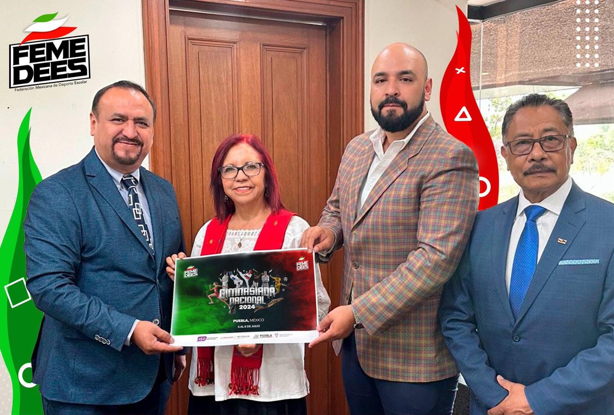 Inspiración Deportiva Sello NRL (@inspiracindepo) on Twitter photo <a href="/JMartin_ST/">Martin Sanchez</a> _ST presidente de <a href="/FEMEDEESOFICIAL/">Federación Mexicana de Deporte Escolar</a> presentó a la titular de la <a href="/SEP_mx/">SEP México</a> , Leticia Ramírez Amaya, los avances de la Gimnasiada Nacional 2024 a realizarse del 4 al 8 de julio en #Puebla <a href="/JMartin_ST/">Martin Sanchez</a> _ST presidente de <a href="/FEMEDEESOFICIAL/">Federación Mexicana de Deporte Escolar</a> presentó a la titular de la <a href="/SEP_mx/">SEP México</a> , Leticia Ramírez Amaya, los avances de la Gimnasiada Nacional 2024 a realizarse del 4 al 8 de julio en #Puebla
