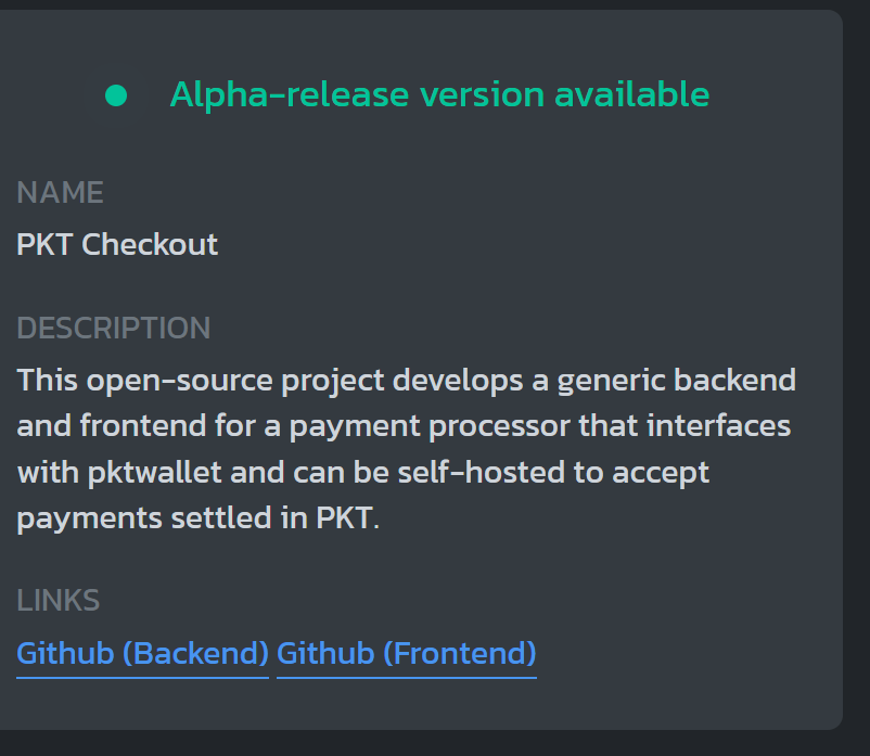Chili_Ninja's tweet image. #AlphaVersion Release available for #PKT Checkout

#opensource #paymentinnovation for accepting @pktcash #pkt on your website or for your services

more info at pkt.net foundation