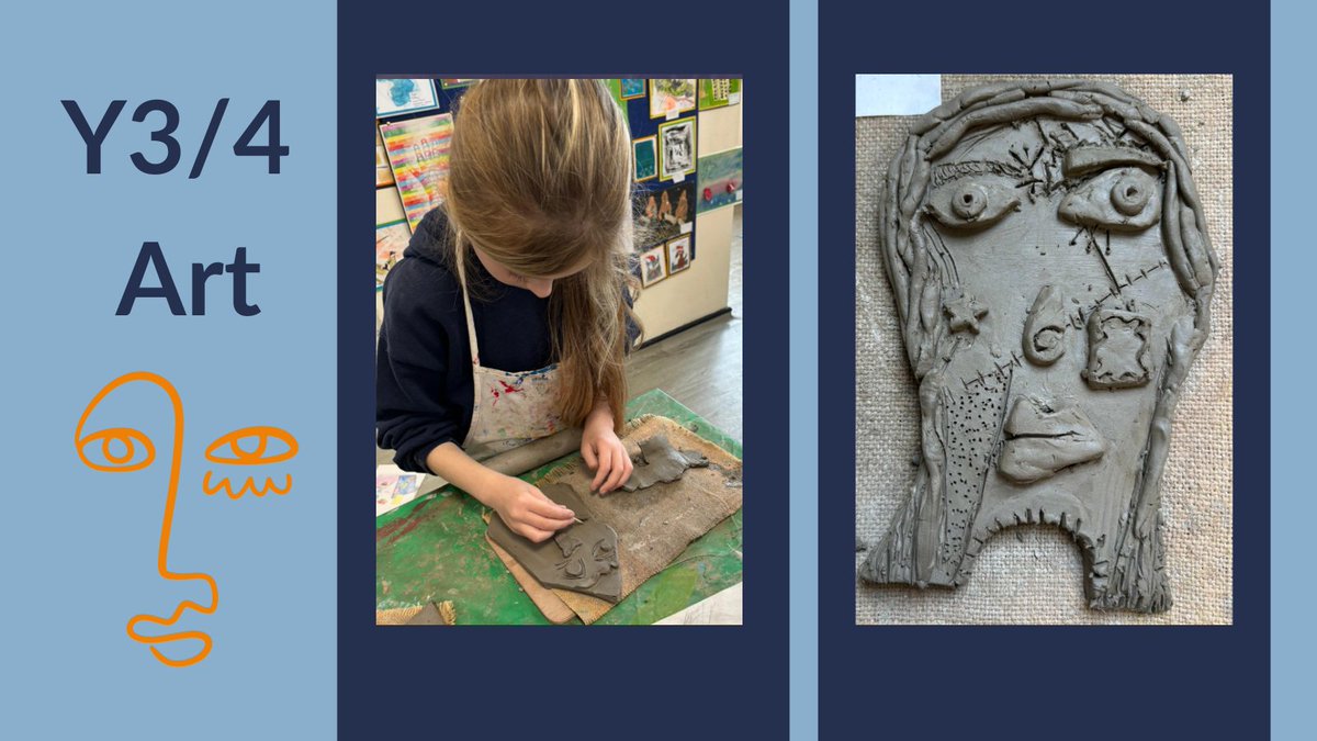 The children have been learning about surrealism and the work of Picasso. They have drawn portraits and are now using clay to create their own sculptures. They have learnt how to smooth, carve, add texture, join and bond 2 pieces of clay with the ‘ score and slip’ method.