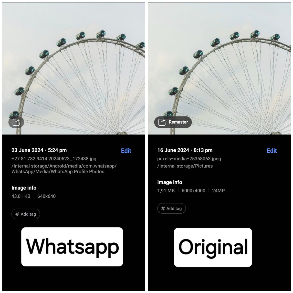 SAMSUNG_SHATTER's tweet image. How is it that WhatsApp hasn't fixed this quality issue yet? It's been years. 🤦‍♂️ #WhatsApp #QualityIssue