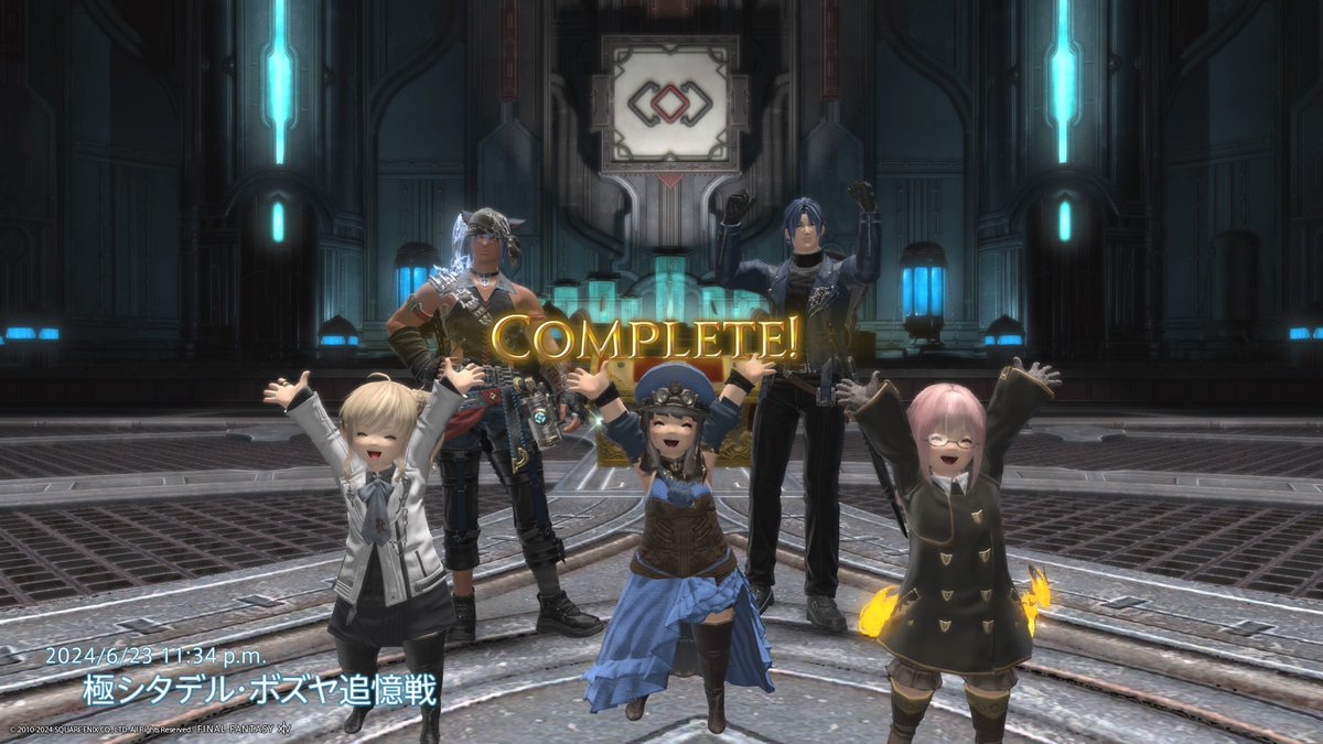 tamama_ff14's tweet photo. 今日もCWLSの光のお父さんお母さんでクロの手帳埋めよう会しましたー！
5人のうち4人が初見で極ボズヤに制限解除でチャレンジ！
悪戦苦闘しつつも無事クリアできて大感激でしたー\( ´ω` )/
  #FF14  #FFXIV  #CWLS  #DMoL https://t.co/4VLhdlCMuP