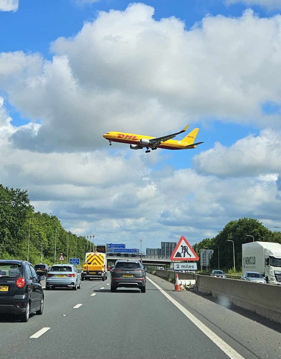Perfect timing Driving past EMA <a href="/DHLGlobal/">DHL Group</a> <a href="/dhlexpressuk/">DHL Express UK</a>