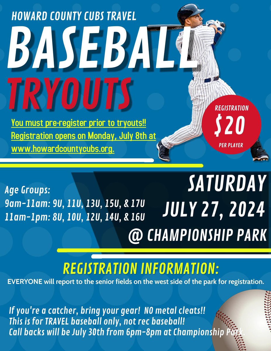 2024-2025 season HC Cubs tryouts are just about a month.  Pre-register and come join us!