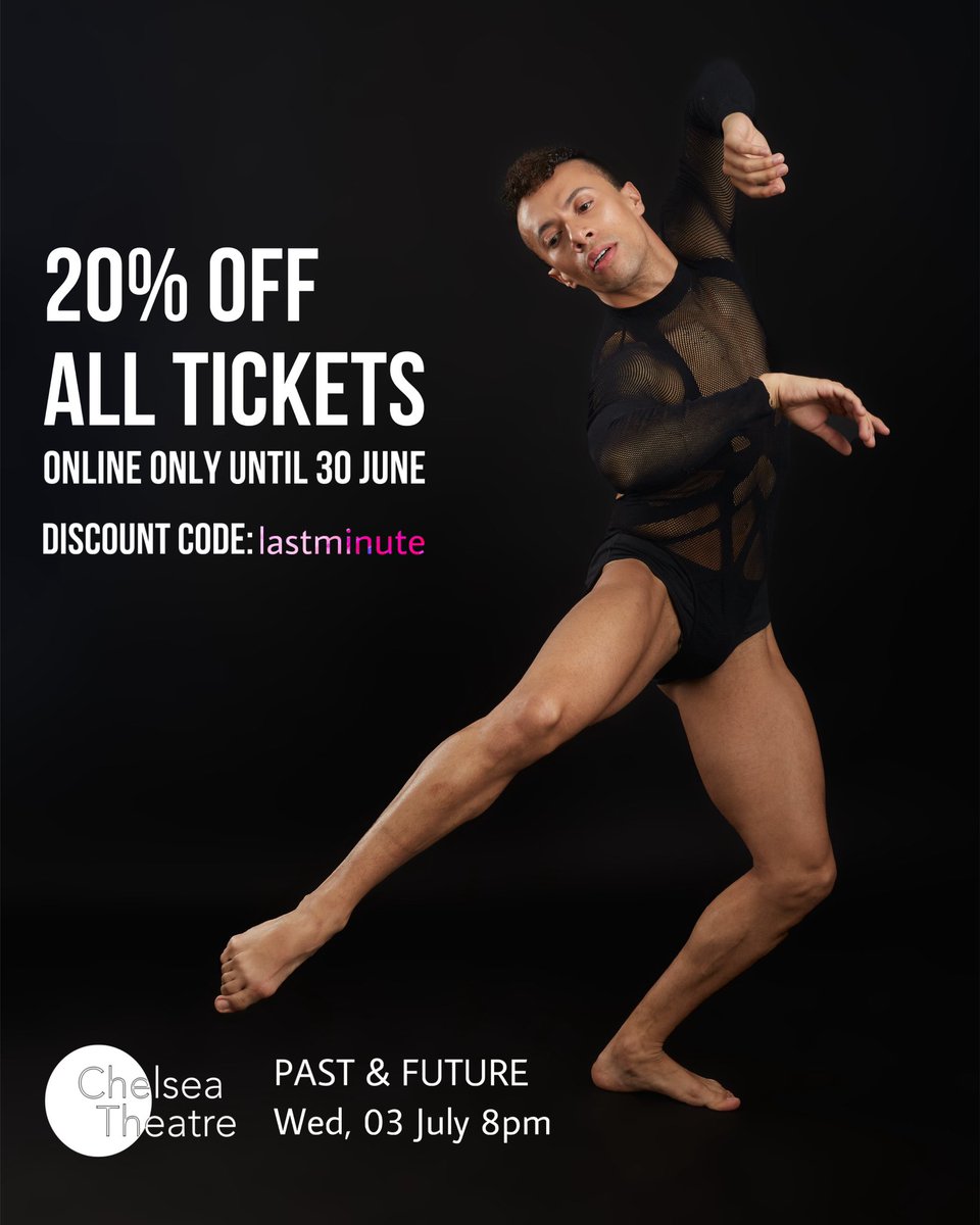 Eliot Smith Dance (@eliotsmithdance) on Twitter photo Let’s celebrate our upcoming #London performance with 20% off all tickets!
Eliot Smith Dance is performing a Paul Taylor classic, ‘DUET’ from 1964 and Eliot Smith’s latest work, ‘HUMAN’.
📍<a href="/ChelseaTheatre/">Chelsea Theatre</a>
🗓️ 03 July, 8pm
Discount code: lastminute
🎫: tickettailor.com/events/eliotsm… Let’s celebrate our upcoming #London performance with 20% off all tickets!
Eliot Smith Dance is performing a Paul Taylor classic, ‘DUET’ from 1964 and Eliot Smith’s latest work, ‘HUMAN’.
📍<a href="/ChelseaTheatre/">Chelsea Theatre</a>
🗓️ 03 July, 8pm
Discount code: lastminute
🎫: tickettailor.com/events/eliotsm…