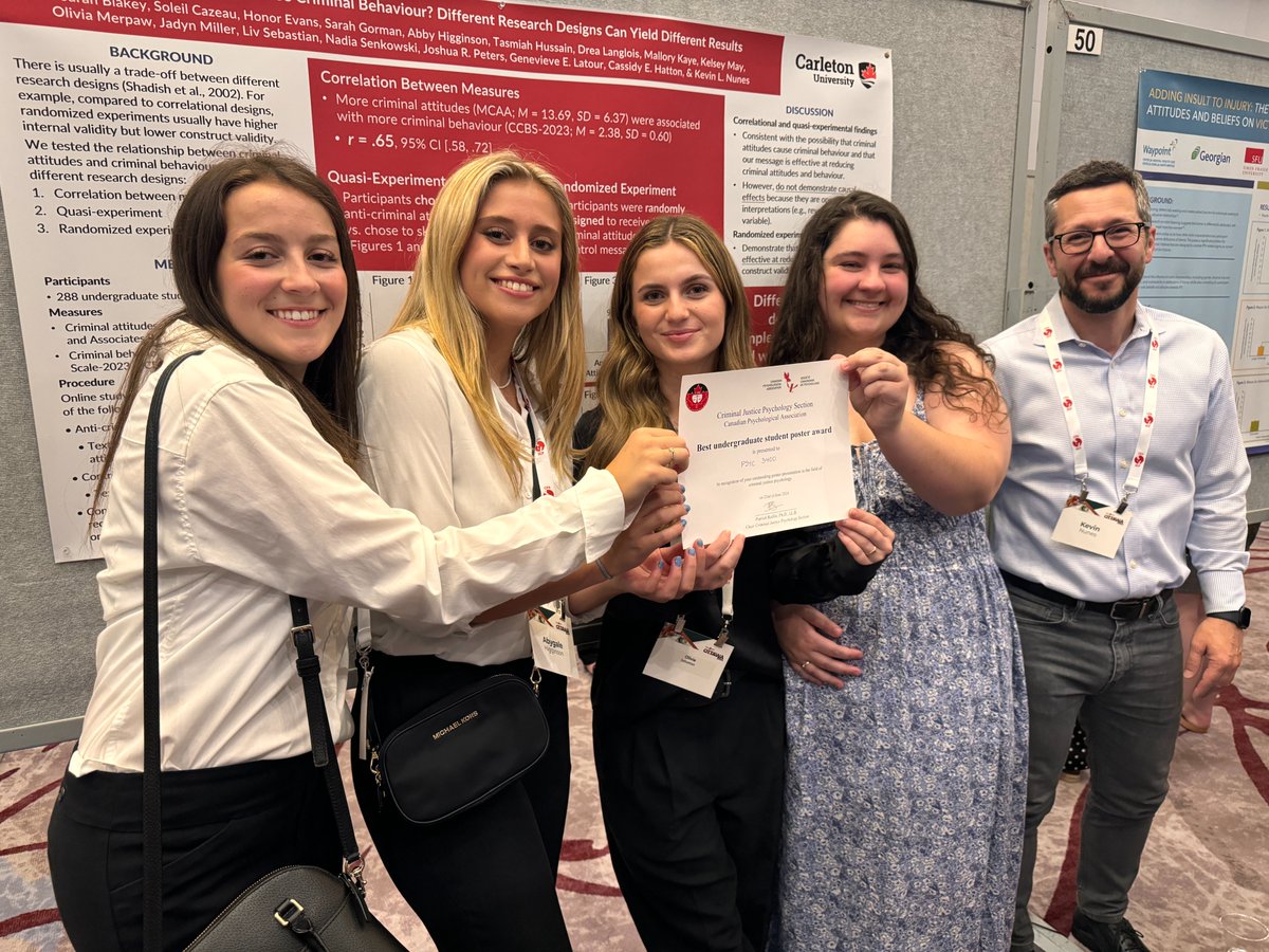 Criminal Justice Section - CPA (@cpa_crimjustice) on Twitter photo All of the posters were fantastic and it was a very difficult decision this year. Congratulations to our graduate and undergraduate winners! 🏆🎉#CPA2024 @CPA_SCP <a href="/KBabchishin/">Dr. Kelly M. Babchishin</a> <a href="/CU_Psychology/">Carleton University Department of Psychology</a> All of the posters were fantastic and it was a very difficult decision this year. Congratulations to our graduate and undergraduate winners! 🏆🎉#CPA2024 @CPA_SCP <a href="/KBabchishin/">Dr. Kelly M. Babchishin</a> <a href="/CU_Psychology/">Carleton University Department of Psychology</a>