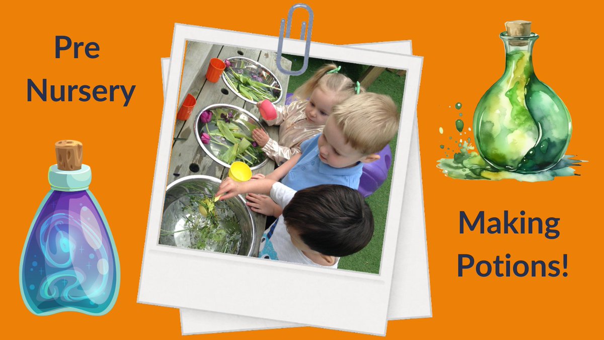 The children loved making potions with different herbs and flowers. They really enjoyed experimenting with different herbs and exploring what they smelled like. #eyfs