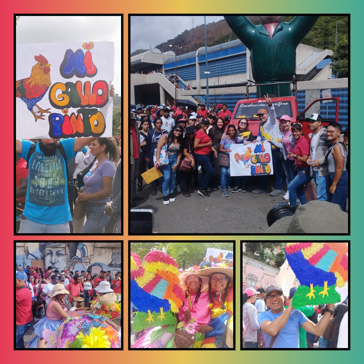 CISPMiranda's tweet photo. Despacho de la Presidencia presente apoyando a nuestro candidato Presidente Nicolás Maduro el Gallo Pinto fuera patarucos https://t.co/f3dFAJzKOy
