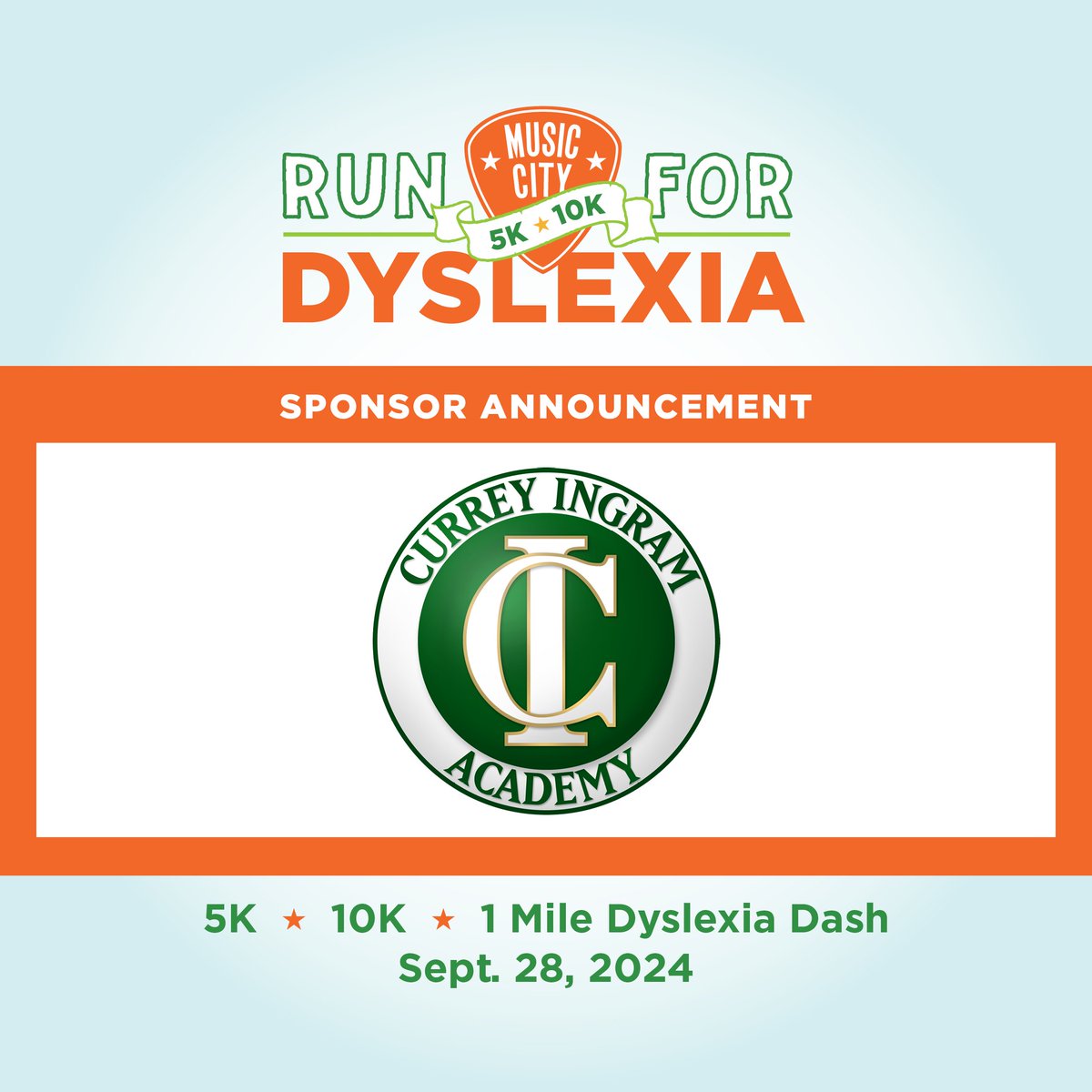 Special thanks to Currey Ingram Academy for sponsoring the Music City Run for Dyslexia for the 2nd year in a row! The Mustangs won the award for the LARGEST team last year... can they do it again??? <a href="/CurreyIngram/">Currey Ingram Academy</a> #dyslexia #neurodiversity #education 🐎