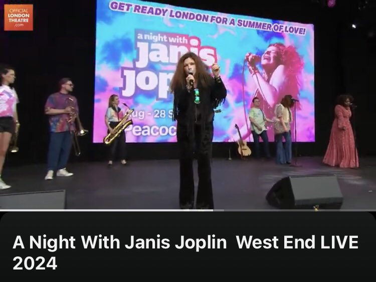 Live at West End Live!!!! #ANightWithJanisJoplin <a href="/WestEndLIVE/">West End LIVE</a> <a href="/PrBuchanan/">Buchanan PR</a> <a href="/julianstoneman/">J u l i a n  S t o n e m a n</a> <a href="/JackMapleProds/">Jack Maple</a> <a href="/JanisJoplin/">Janis Joplin</a> 

👉🏽youtu.be/CVoJelXeiro?si…