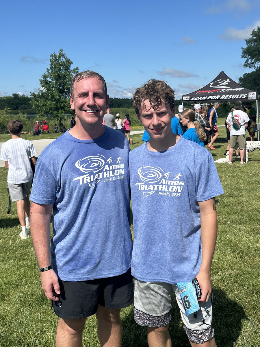 CoachBarbier's tweet photo. And older brother Matt finished the entire Triathlon! https://t.co/3tNdTXBxGj