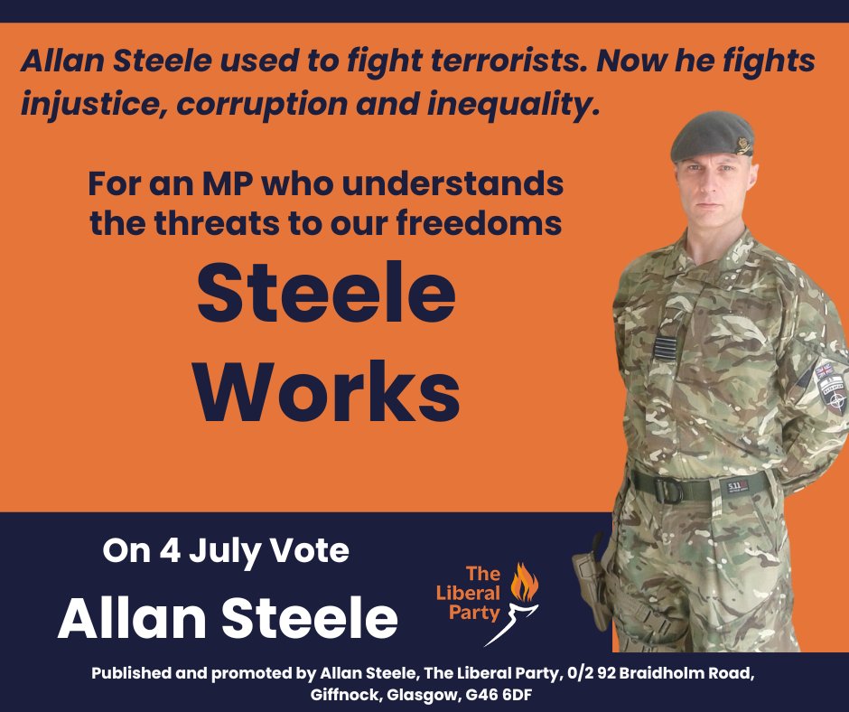 LiberalParty_UK's tweet image. Liberal candidate Allan Steele is standing for election in East Renfrewshire