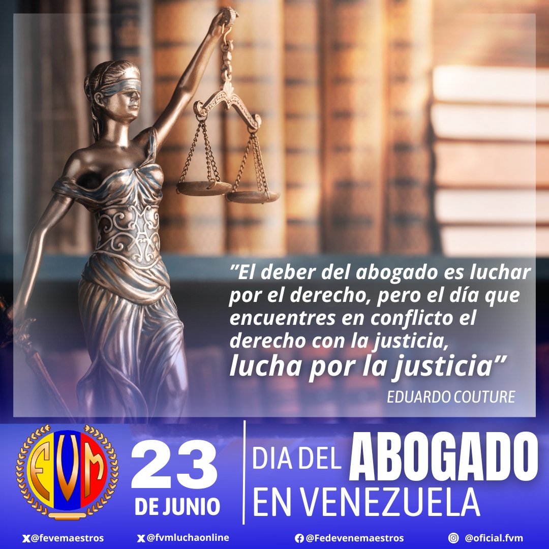 Conmemoramos el #Díadel #abogado, el hacedor de Derecho que, cree en un Derecho mejor, sueña con una mejor sociedad, empeñándose, con las herramientas de la equidad que le da su buena formación, afianzar la justicia en el Estado de Derecho.
