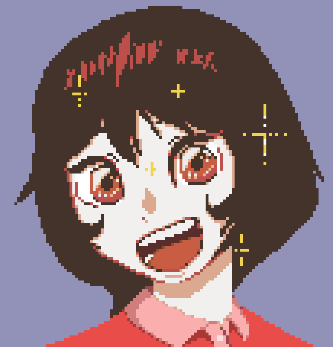 mangacolor's tweet photo. Big smile! #pixelart https://t.co/TXIv3kHN9E