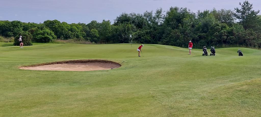 Enjoying the golf <a href="/KingsHillGolf/">Kings Hill Golf Club</a>