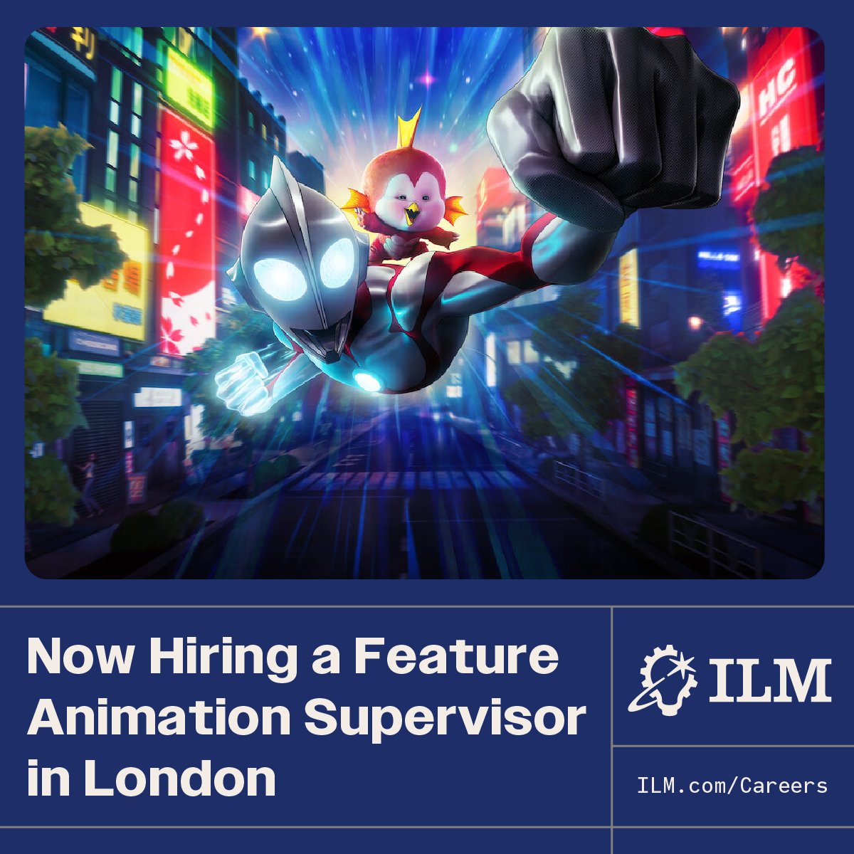 JoinILM's tweet photo. ILMโs London Studio is #hiring a Feature #Animation Supervisor to be part of the team responsible for recent hits like Lost Ollie, Ultraman: Rising, and more!
Interested? Apply now and #JoinILM: ๐ https://t.co/VgGYkAPlf3
#JointheForce #Jobs https://t.co/0jBLfcG1Mr