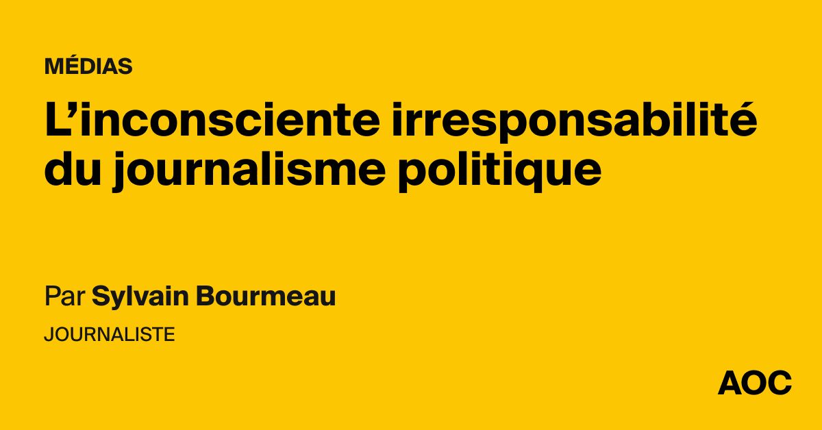 AOC_media's tweet image. Les journalistes politiques votent rarement pour le Rassemblement national. Comment alors expliquer qu’ils contribuent activement, et depuis de très longues années, à la montée en puissance de l’extrême droite ? par Sylvain @bourmeau, directeur d'AOC aoc.media/analyse/2024/0…