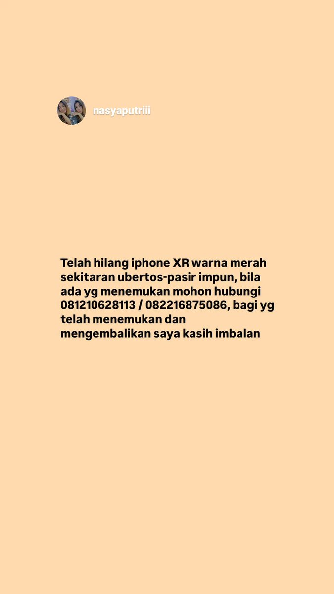 Puntennya rada di RT, bilih aya nu mendakan. Hatur nuhun 🙏🏻