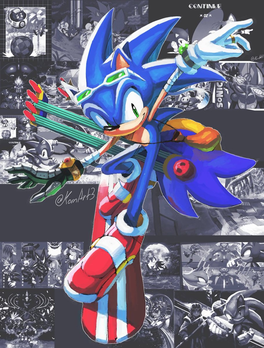 KornArt3's tweet image. got nothing crazy this year unforunately so heres a repost, happy birthday sonic!