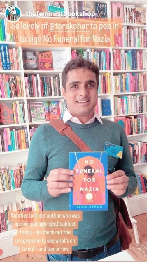 Bookshop tour in #Brighton for #NoFuneralforNazia
