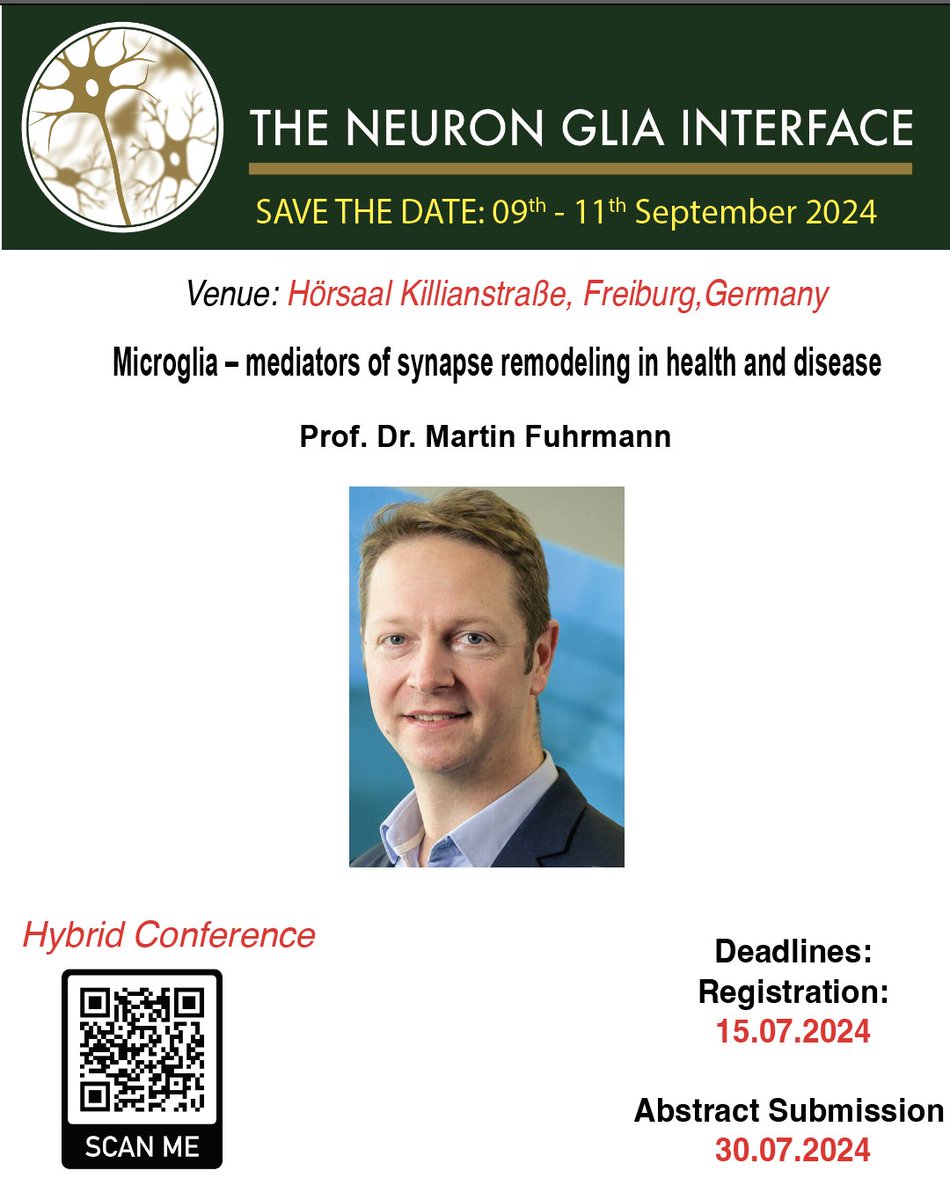 #Microglia enthusiasts, don't miss out! Register for NGI 2024 before the deadline. We're thrilled to have Prof. Fuhrmann @MaFu55 presenting on "Microglia: Mediators of Synapse Remodeling in Health and Disease." Secure your spot now! <a href="/DZNE_en/">DZNE Research Center</a>