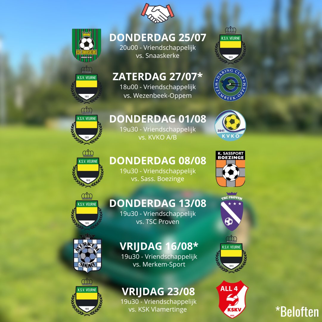 De voorbereiding voor het nieuwe seizoen ligt vast. 💛💚 #ksvveurne