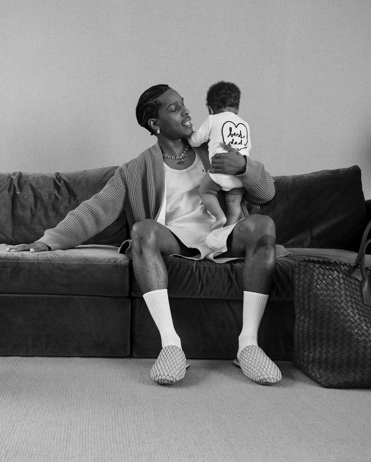 fubiz's tweet image. A$AP Rocky &amp;amp; his Children, RZA &amp;amp; Riot Rose, Featured in Bottega Veneta's Father's Day Campaign 🤍 📸 by Carrie Mae Weems 
#fatherday #bottegaveneta #fashion #inspiration #asaprocky