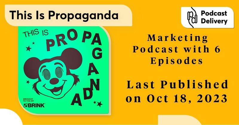 PodcastDelivery's tweet photo. In This Is Propaganda, Webby Award-winning hosts Josh &amp; Malcolm of @brinkmedia group unravel the delusions of marketing. Season one explores propaganda's roots, its pervasive influence on consumer culture, and the lasting consequences we experience today.
 #podcastdelivery https://t.co/PaCdPiEyOS