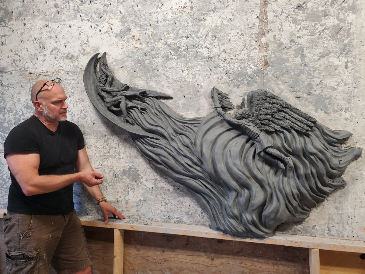 timothySchmalz's tweet photo. Finish some sculptures before I head off to Rome https://t.co/N7YIkg1QZg