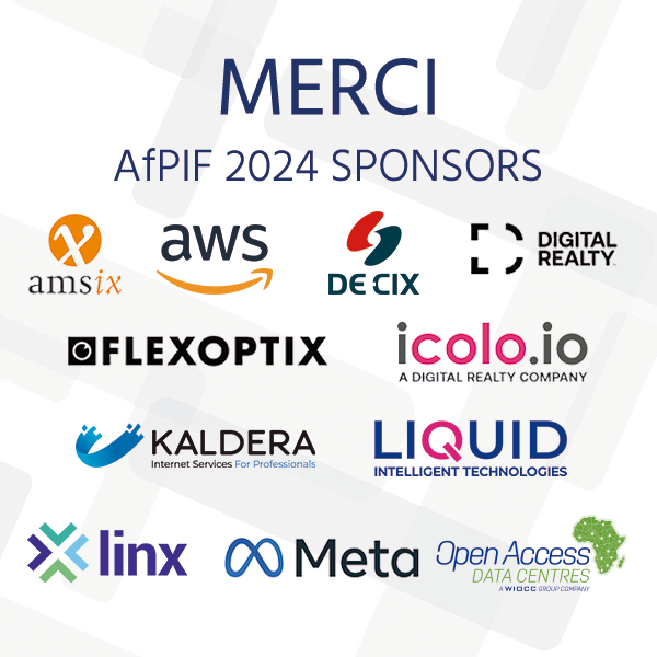 AfPIF's tweet photo. Un grand merci à nos sponsors pour avoir rendu possible l'AfPIF2024 ! Votre soutien est essentiel pour améliorer l'interconnexion internet à travers l'Afrique. Nous attendons avec impatience un événement réussi et une collaboration continue.
#AfPIF2024 #Peering https://t.co/1bTQtLdUG0