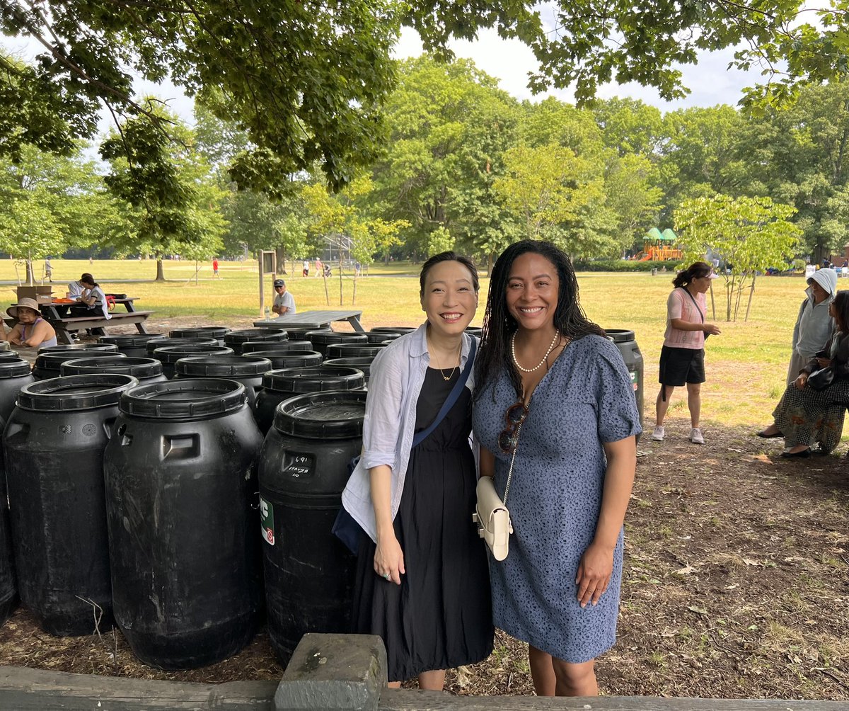 It was great to run into Judge Cassandra Johnson at Alley Pond Park this morning! Remember today is the last day of early voting! Be sure to hit the polls before they close today at 5PM! #earlyvoting