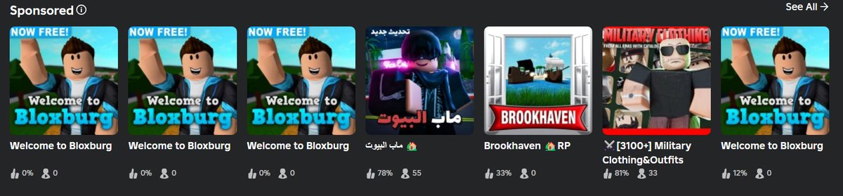 IcyySilver's tweet photo. Hey guys, why are there a bunch of "sponsored" roblox games that are actually ripoff games? 

#roblox https://t.co/1UA66I6fFA