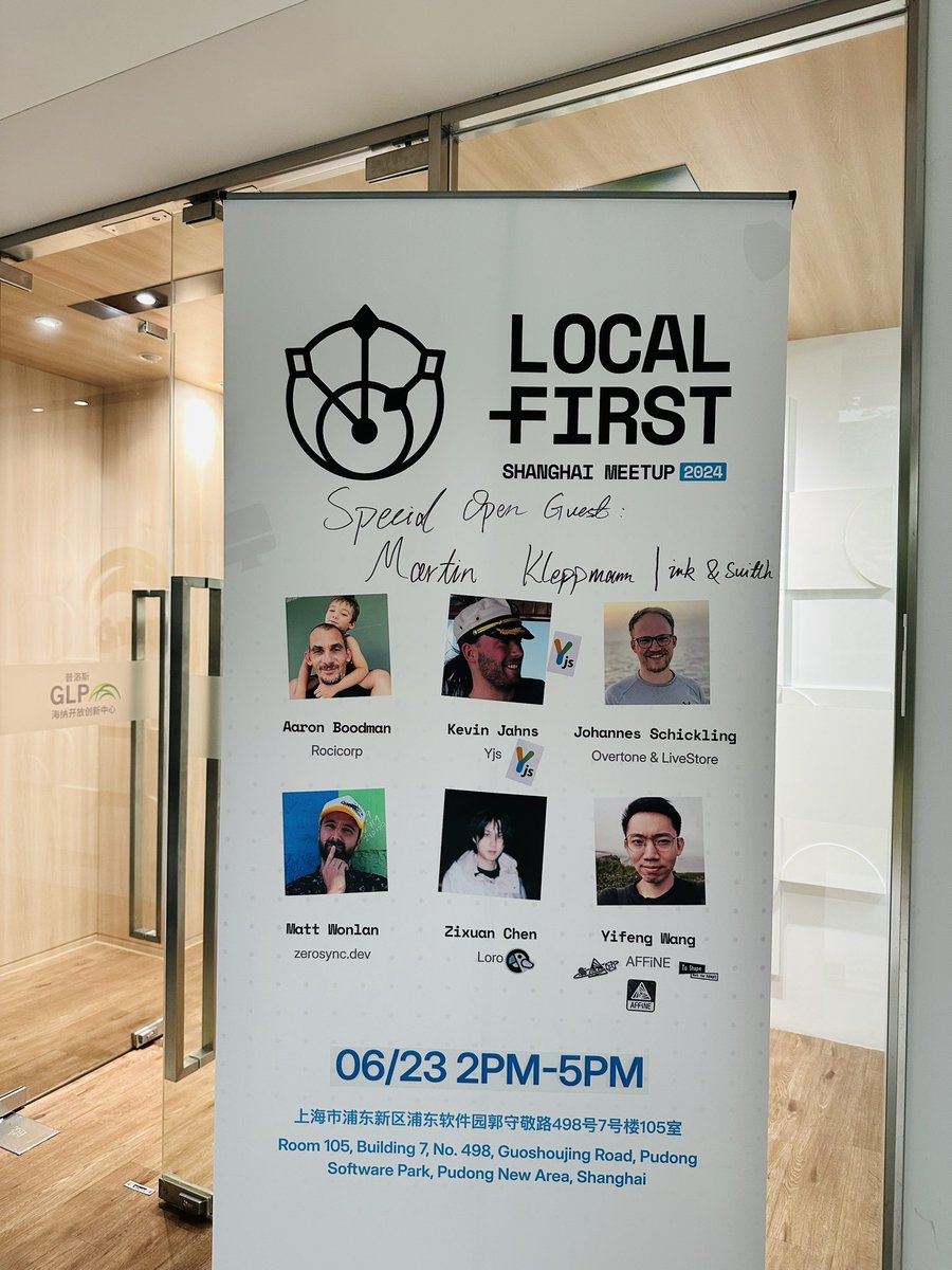 AFFiNEOfficial's tweet photo. 🚀 We're thrilled to have successfully hosted the Local-First Shanghai Meetup! A huge thanks to everyone who attended and contributed. Here are some highlights from our amazing speakers. Check out the photos below! 📸 https://t.co/VczMZf8Qdf