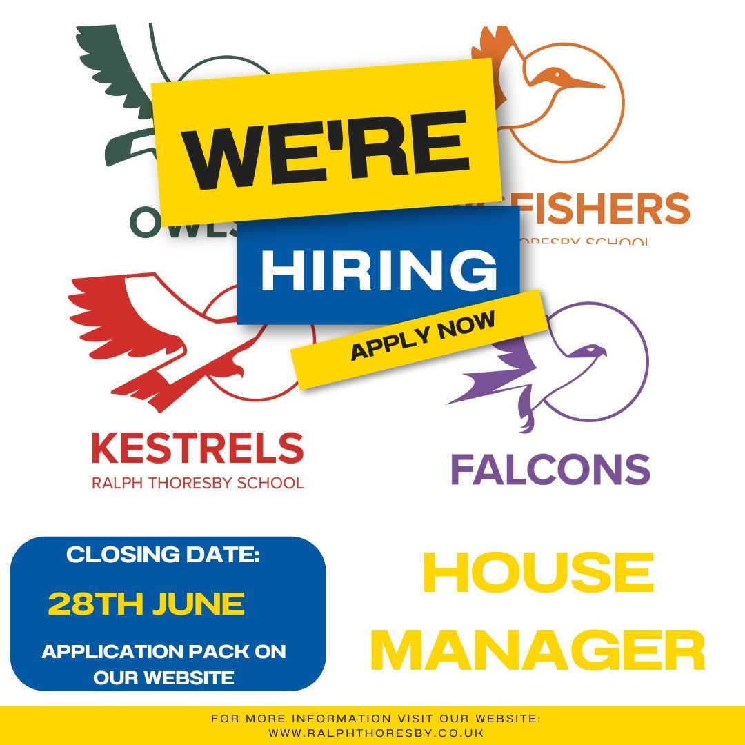 An exciting position has come available working as a House Manager. Candidate will be attached to one of our Houses and will support our Head of House. Application pack can be found on our website. Applications close on 28th June.