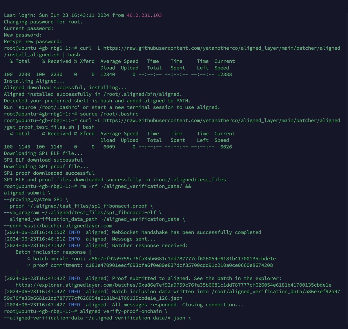 muratkarabcak's tweet photo. Just submitted a proof via @alignedlayer 
https://t.co/VPd7jGYru1.  . https://t.co/9rqDulRuE1