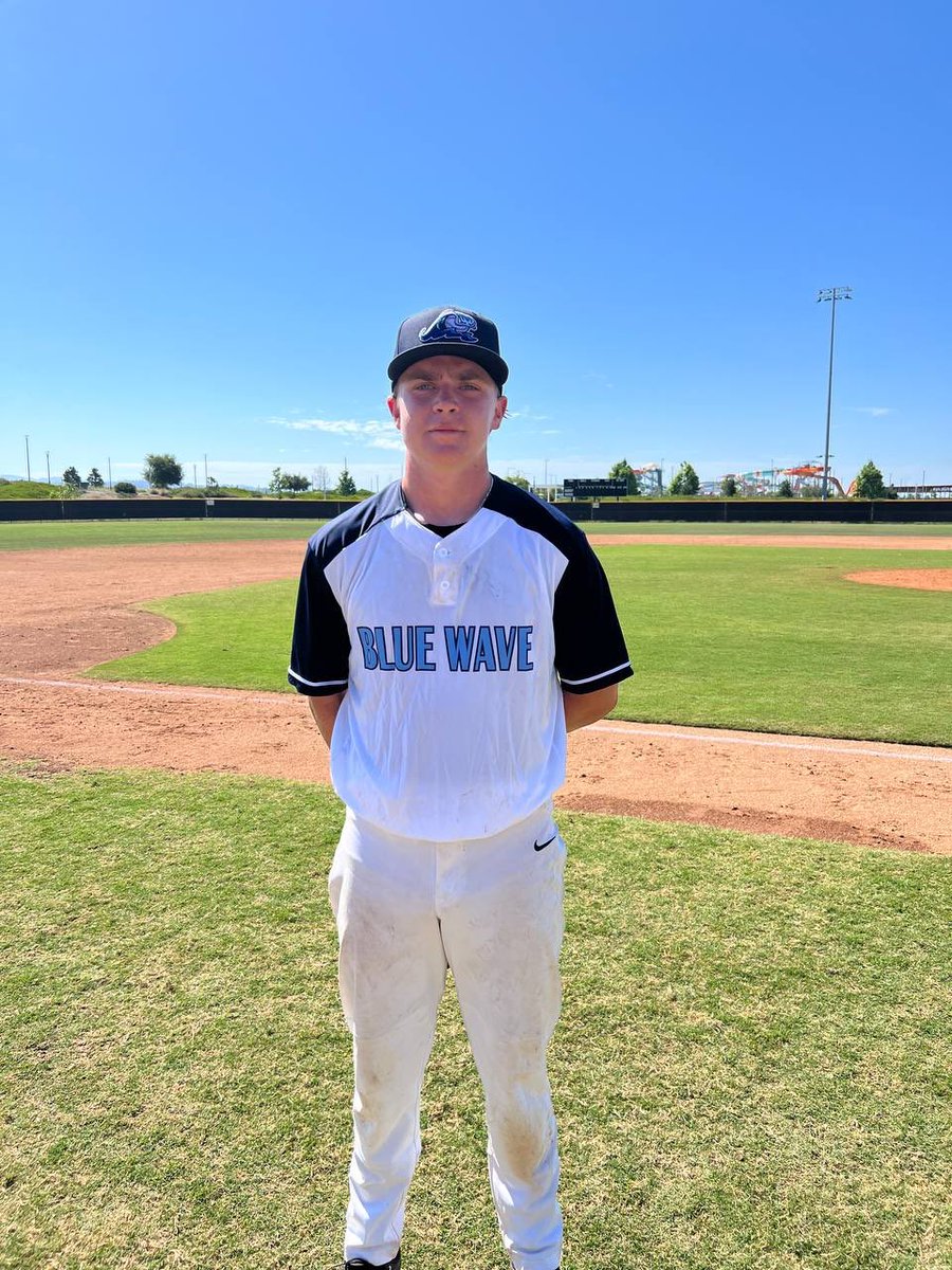 ProspectWireJr's tweet photo. Connor Etnire 
Blue Wave Baseball 18U
⁦@BlueWaveBBC⁩

Etnire threw a complete game allowing no earned runs on 5 hits and 9 strikeouts.

@prospectwire
@pw_players
#PWPoG
#USAPremierBB
#PWBaseball🧨 https://t.co/Xi4vconsNn