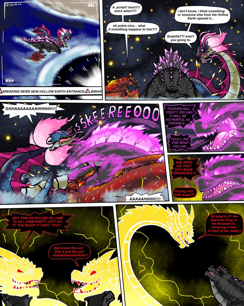 Paulbagnot's tweet photo. HERE IT IS GUYS, after a long time, fifth chapter of #Titandad (1/2)

#Godzilla #godzillaart #MonsteVerse #GodzillaKingOfTheMonsters #GodzillaXKongfanart #GodzillaXKongTheNewEmpire #GodzillaMovie #Anguirus #Tiamat #Rodan #Titanosaurus #Baragon https://t.co/PE7oalSQGK