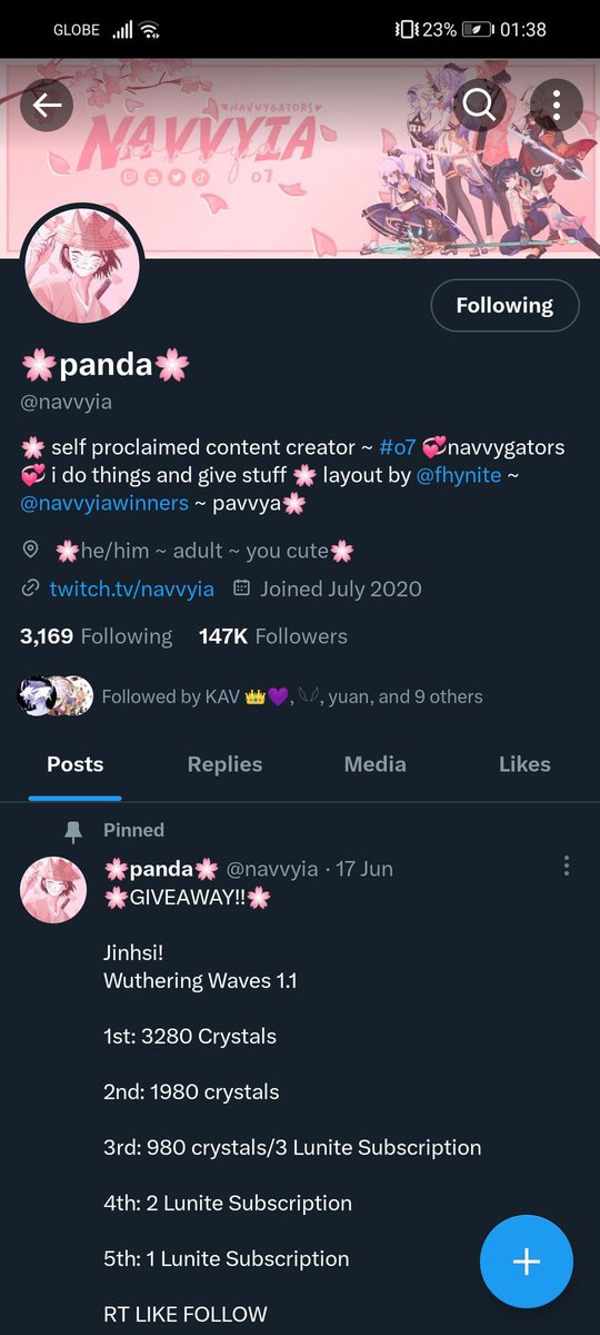 lixenya's tweet photo. @navvyia Done! https://t.co/88BprQ4zHW