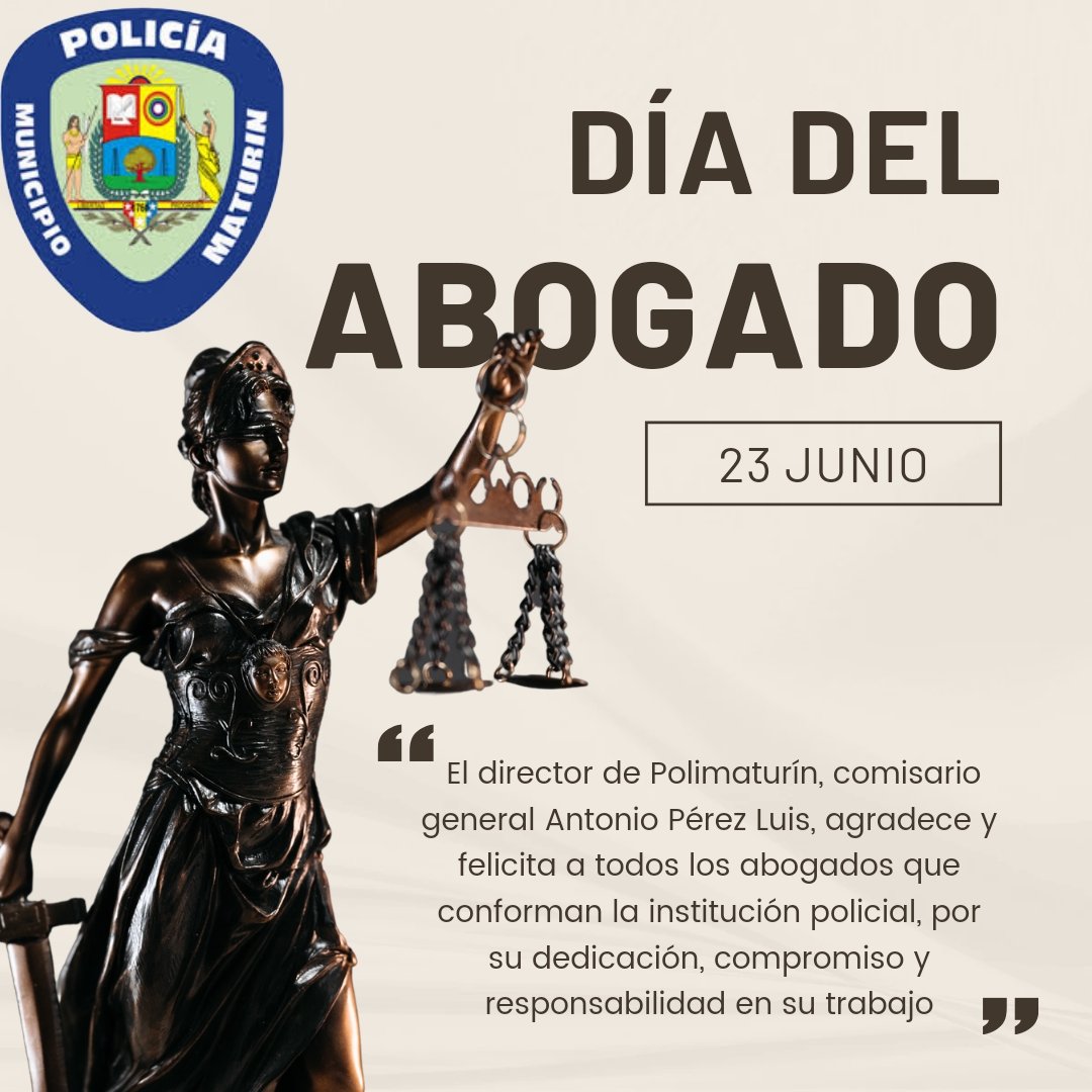 #23jun-felizdíadelabogado El director de Polimaturín, comisario general Antonio Pérez Luis  felicita a su equipo de trabajo que confoman la Policía Municipal de Maturín