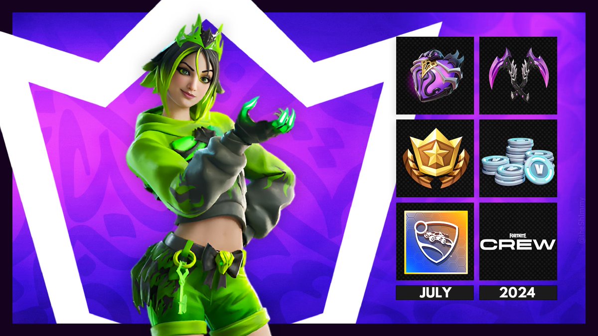 💚 July Crew Pack Giveaway 💚

🜙 Retweet ♻️
🜙 Follow <a href="/Yers5CO/">Yers_5</a> (🔔)
🜙 Like &amp; RT my pin 📌 

Ends at release! GL ✿

Credits: <a href="/theSh1mmy/">Shimmy 📌</a> 🪄
#Fortnite