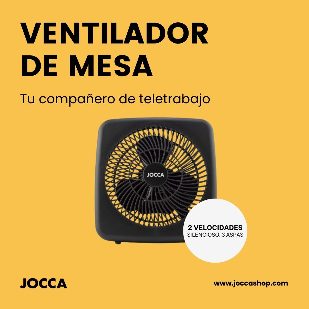 JOCCA_es's tweet photo. ¿Te molesta el calor 🥵 mientras trabajas desde casa? ¡Nuestro ventilador de sobremesa es la solución perfecta! https://t.co/XOjyAHzGQS