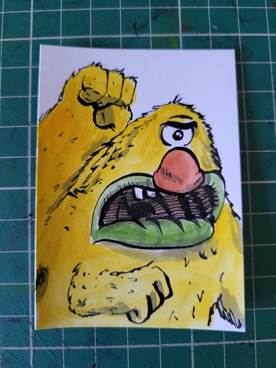 Day 23 of kaijune 2024.  Monster munch yellow  #kaijune2024