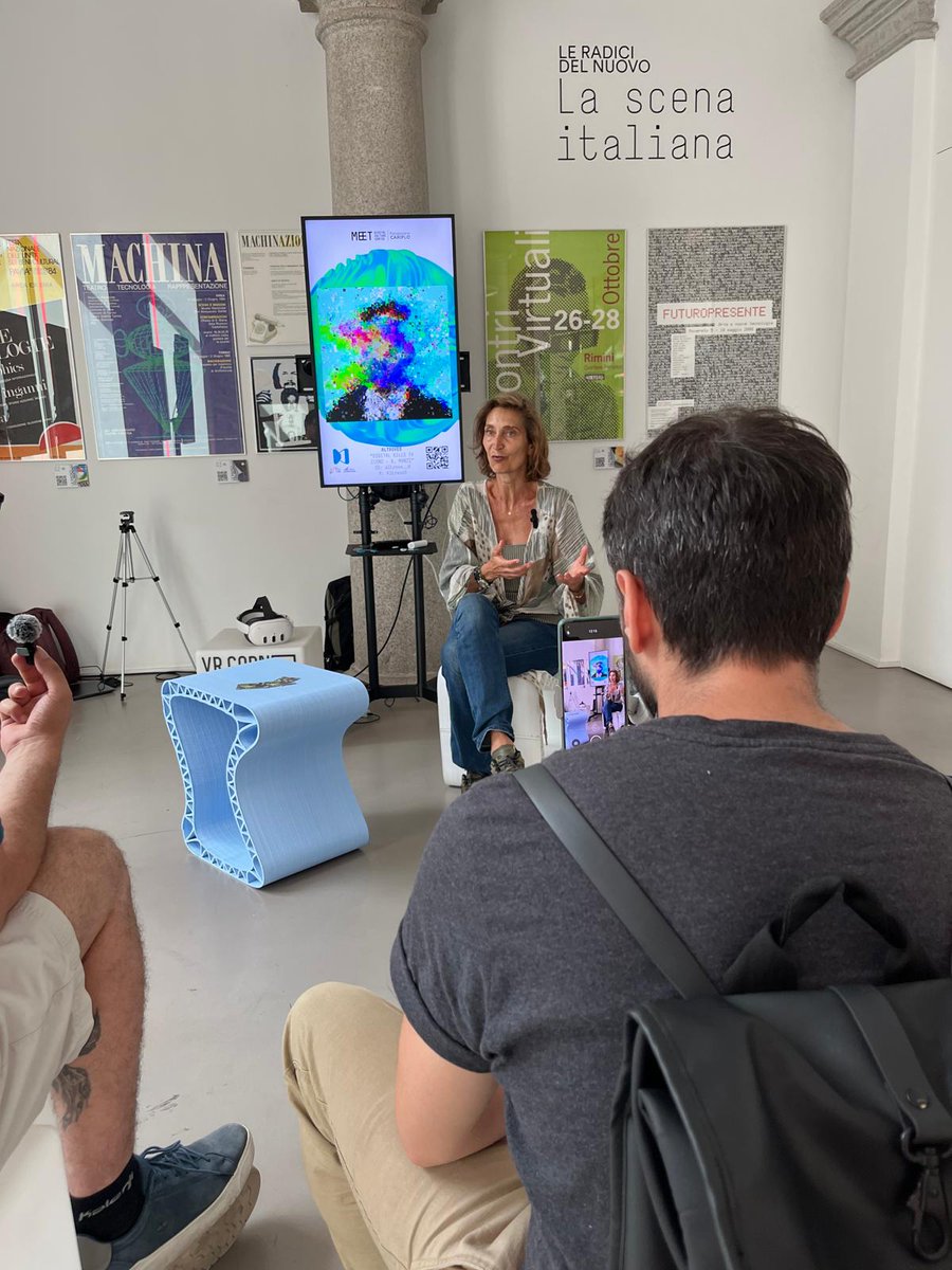 It was an immense honor to have had the opportunity to exhibit in the temple of digital culture in Italy🦾 Thank you, <a href="/metagate00/">Metagate</a>, for believing in us at <a href="/CoMeta_Cloud/">Co-Meta</a>. Thank you, @dimensionsdao, for the great support, and thank you, <a href="/meetcenter/">MEET Digital Culture Center</a> for making all of this possible!