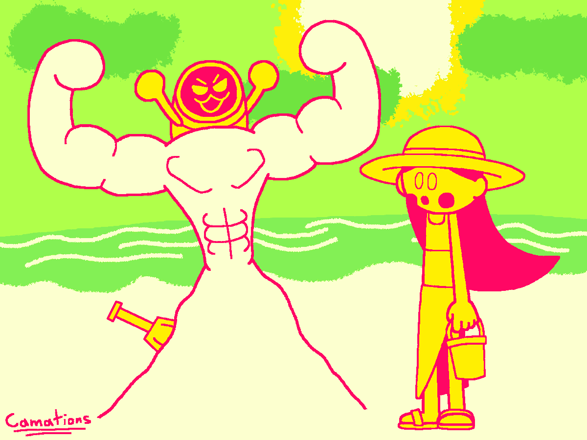 camations_'s tweet image. beach day 
#rhythmmasters #kingforanotherday #kfad #siivagunner #rhythmheaven #リズム天国 #taikonotatsujin #taiko_art